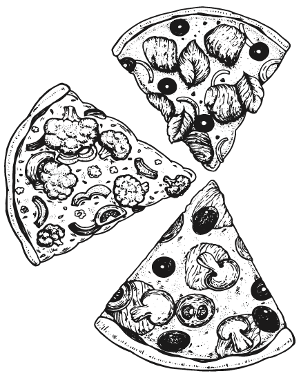 Icon of Three Slices of Pizza