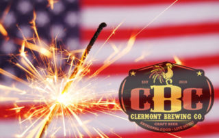 Fourth of July Image with Clermont Brewing Company Logo