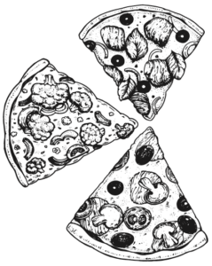 Icon of Three Slices of Pizza